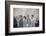 persones in the lineup for food at mealtime in the flood refugee camp, Forrest City, Arkansas, 1937-Walker Evans-Framed Photographic Print