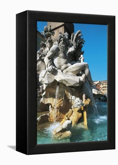 Personification of River Ganges, Detail from Fountain of Four Rivers-Gian Lorenzo Bernini-Framed Premier Image Canvas