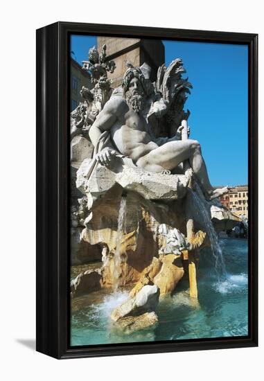 Personification of River Ganges, Detail from Fountain of Four Rivers-Gian Lorenzo Bernini-Framed Premier Image Canvas