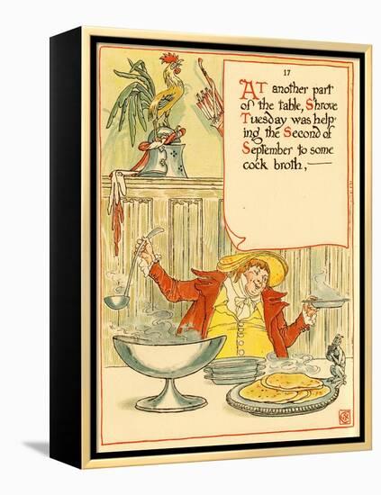 Personification Of Shrove Tuesday Ladles Our Chicken Soup-Walter Crane-Framed Stretched Canvas