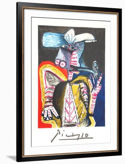 Personnage a la Pipe-Pablo Picasso-Framed Collectable Print