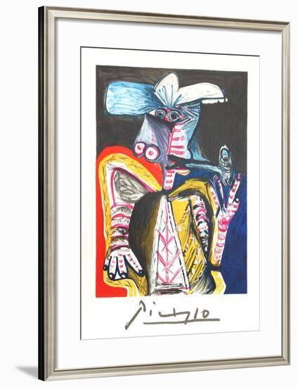 Personnage a la Pipe-Pablo Picasso-Framed Collectable Print