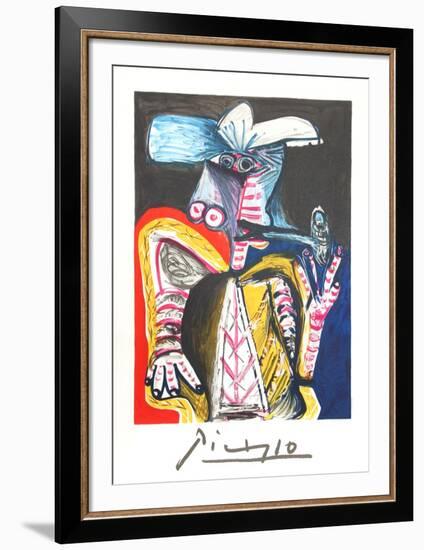 Personnage a la Pipe-Pablo Picasso-Framed Collectable Print