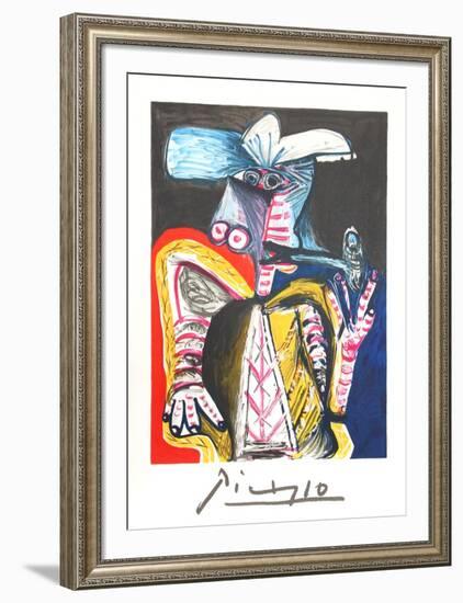 Personnage a la Pipe-Pablo Picasso-Framed Collectable Print