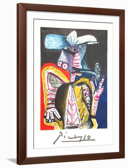 Personnage a la Pipe-Pablo Picasso-Framed Collectable Print