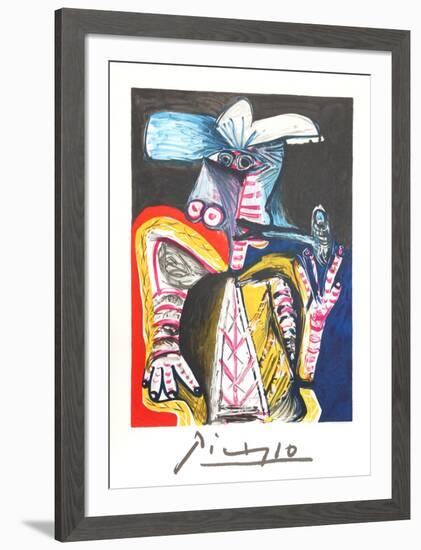 Personnage a la Pipe-Pablo Picasso-Framed Collectable Print