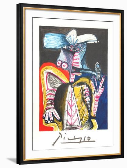 Personnage a la Pipe-Pablo Picasso-Framed Collectable Print