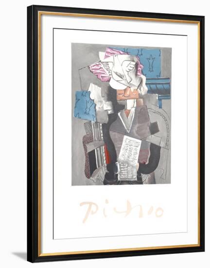 Personnage et Colombe-Pablo Picasso-Framed Collectable Print