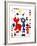 Personnage et Oiseaux-Joan Miro-Framed Art Print