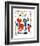 Personnage et Oiseaux-Joan Miro-Framed Art Print