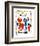 Personnage et Oiseaux-Joan Miro-Framed Art Print