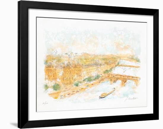 Perspective de Paris-Urbain Huchet-Framed Limited Edition