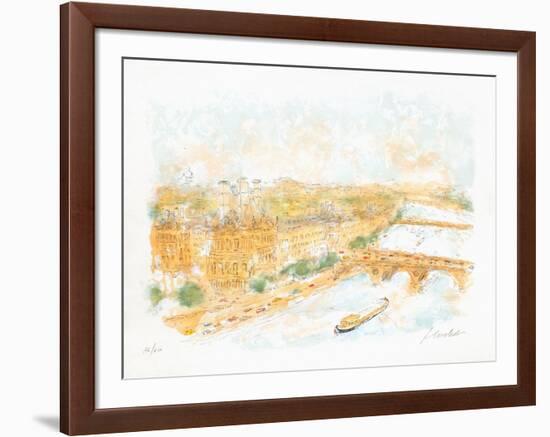 Perspective de Paris-Urbain Huchet-Framed Limited Edition