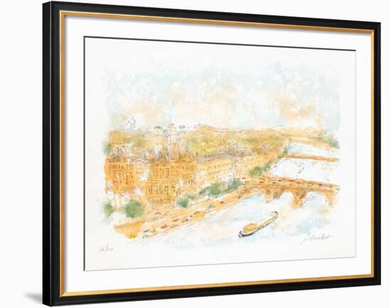 Perspective de Paris-Urbain Huchet-Framed Limited Edition