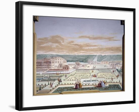 Perspective Drawing of a Villa and Imaginary Garden-Andrea Urbani-Framed Giclee Print