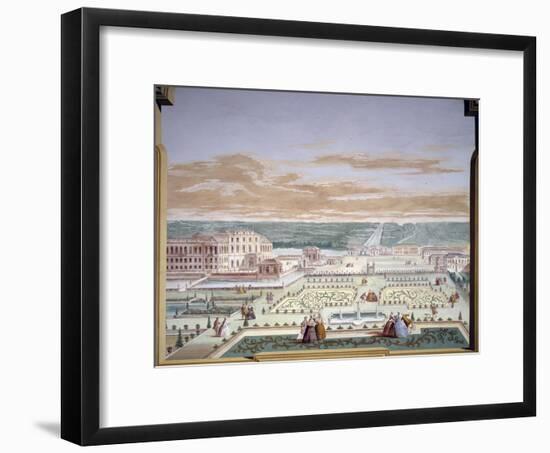 Perspective Drawing of a Villa and Imaginary Garden-Andrea Urbani-Framed Giclee Print