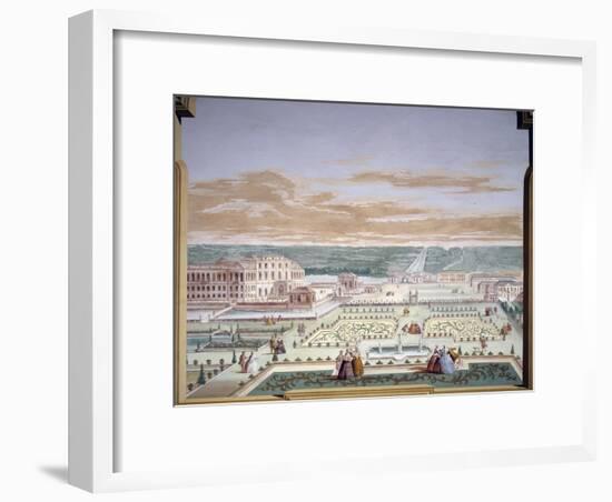 Perspective Drawing of a Villa and Imaginary Garden-Andrea Urbani-Framed Giclee Print