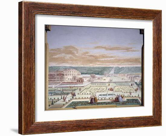Perspective Drawing of a Villa and Imaginary Garden-Andrea Urbani-Framed Giclee Print