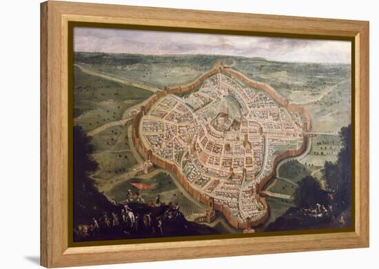 Perspective Map of Udine-Luca Carlevaris-Framed Premier Image Canvas