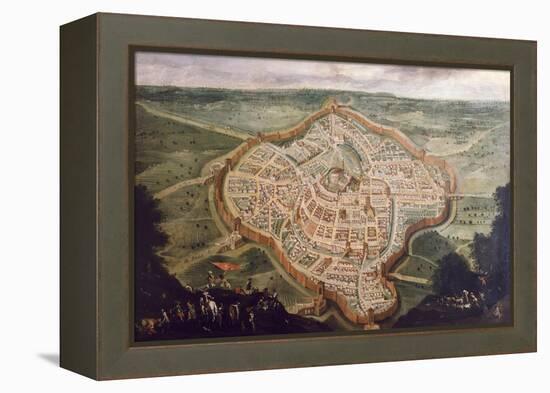 Perspective Map of Udine-Luca Carlevaris-Framed Premier Image Canvas