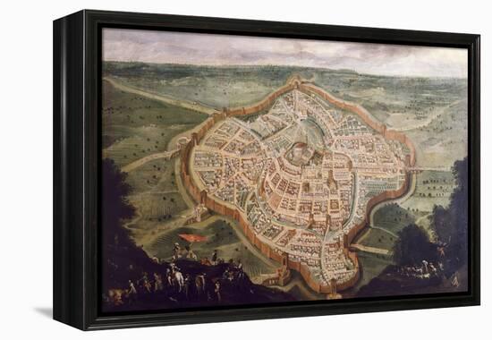 Perspective Map of Udine-Luca Carlevaris-Framed Premier Image Canvas