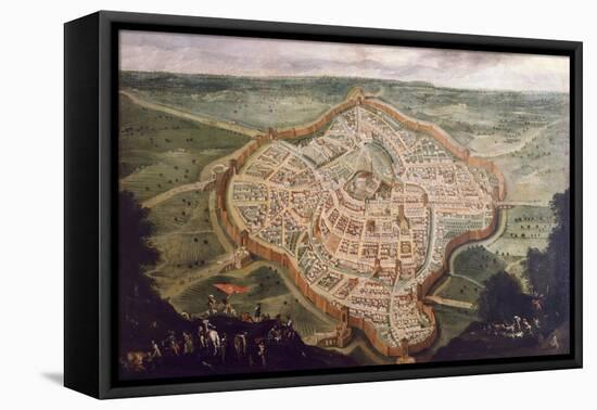 Perspective Map of Udine-Luca Carlevaris-Framed Premier Image Canvas