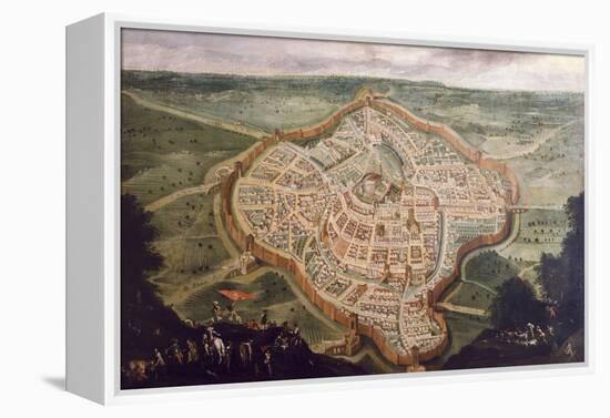 Perspective Map of Udine-Luca Carlevaris-Framed Premier Image Canvas