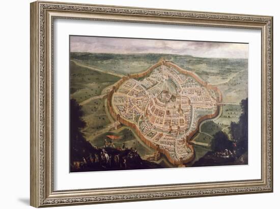 Perspective Map of Udine-Luca Carlevaris-Framed Giclee Print