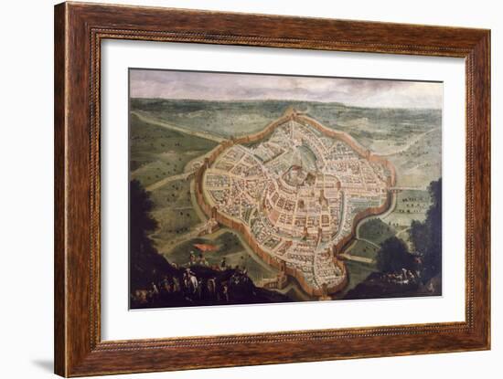 Perspective Map of Udine-Luca Carlevaris-Framed Giclee Print