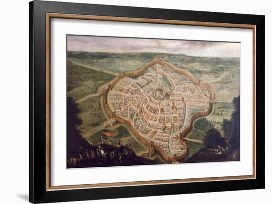 Perspective Map of Udine-Luca Carlevaris-Framed Giclee Print