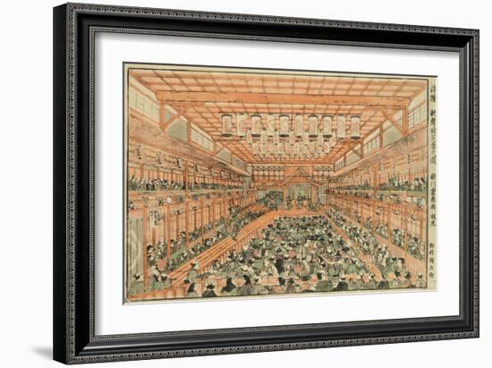 Perspective Picture of a Kabuki Theater (Uki-E Kabuki Shibai No Zu), C.1776-Utagawa Toyoharu-Framed Giclee Print