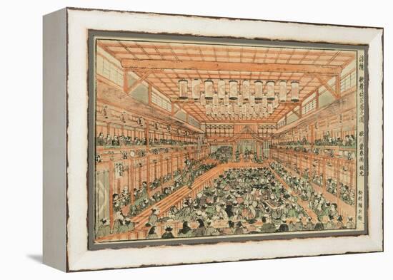 Perspective Picture of a Kabuki Theater (Uki-E Kabuki Shibai No Zu), C.1776-Utagawa Toyoharu-Framed Premier Image Canvas