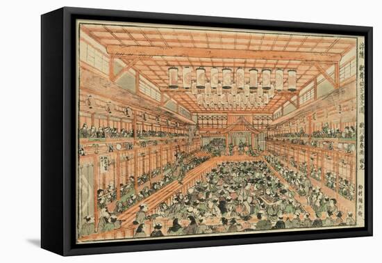 Perspective Picture of a Kabuki Theater (Uki-E Kabuki Shibai No Zu), C.1776-Utagawa Toyoharu-Framed Premier Image Canvas