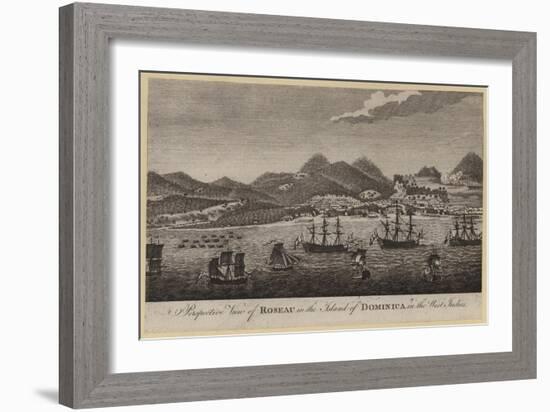 Perspective View of Roseau in the Island of Dominica in the West Indies-null-Framed Giclee Print