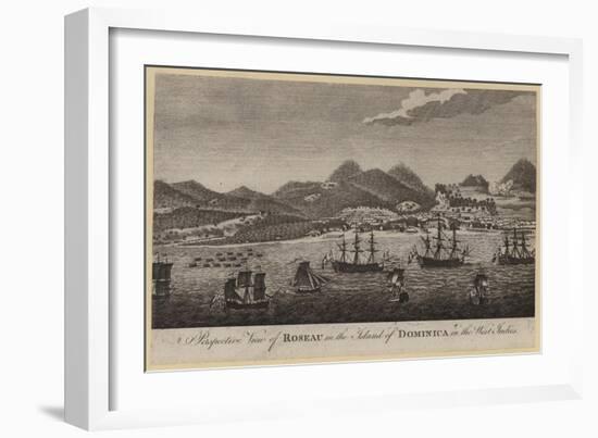 Perspective View of Roseau in the Island of Dominica in the West Indies-null-Framed Giclee Print