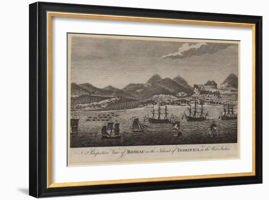 Perspective View of Roseau in the Island of Dominica in the West Indies-null-Framed Giclee Print