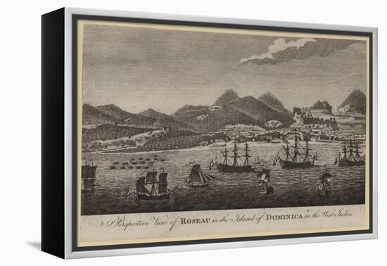 Perspective View of Roseau in the Island of Dominica in the West Indies-null-Framed Premier Image Canvas