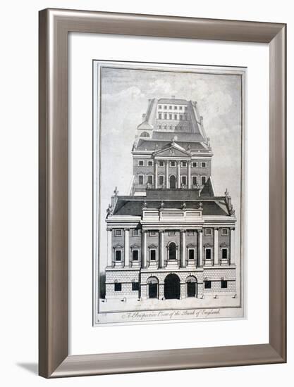 Perspective View of the Bank of England, City of London, C1750-Benjamin Cole-Framed Giclee Print