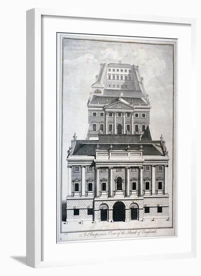 Perspective View of the Bank of England, City of London, C1750-Benjamin Cole-Framed Giclee Print