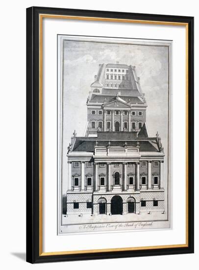 Perspective View of the Bank of England, City of London, C1750-Benjamin Cole-Framed Giclee Print
