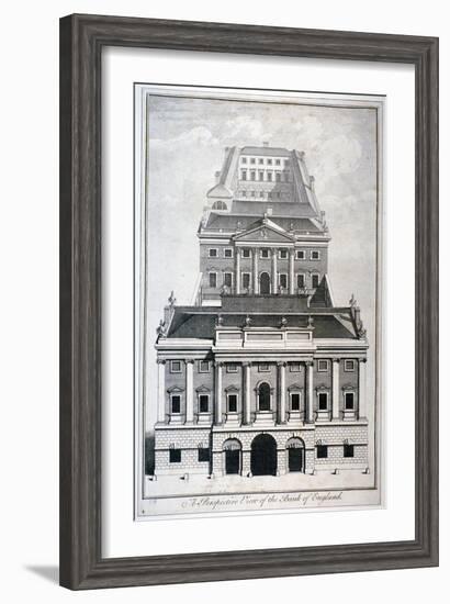 Perspective View of the Bank of England, City of London, C1750-Benjamin Cole-Framed Giclee Print
