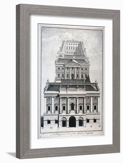 Perspective View of the Bank of England, City of London, C1750-Benjamin Cole-Framed Giclee Print