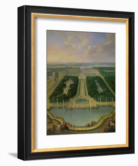 Perspective View of the Chateau of Versailles Seen from the Neptune Fountain, 1696-Jean-Baptiste Martin-Framed Giclee Print