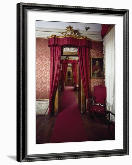 Perspective View Within Red Room, Alcove Room and Pope's Salon-null-Framed Giclee Print