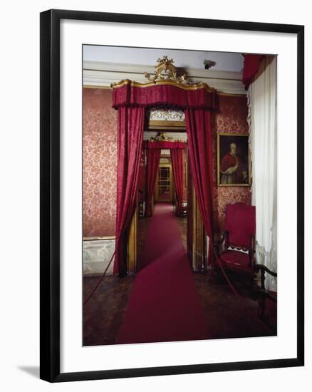 Perspective View Within Red Room, Alcove Room and Pope's Salon-null-Framed Giclee Print