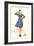 Pert Uniformed Stewardess Saluting-null-Framed Art Print