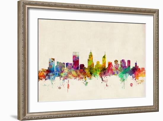 Perth Australia Skyline-Michael Tompsett-Framed Art Print