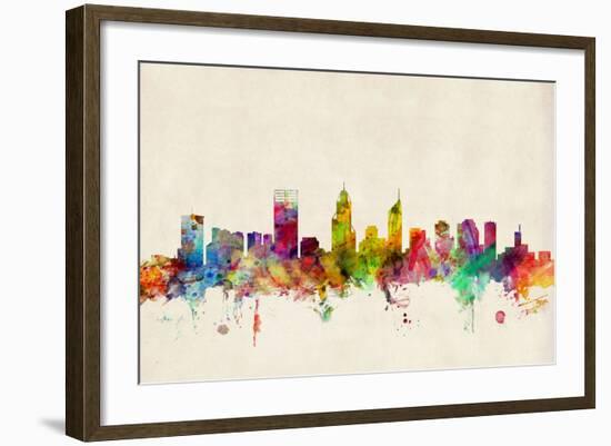 Perth Australia Skyline-Michael Tompsett-Framed Art Print