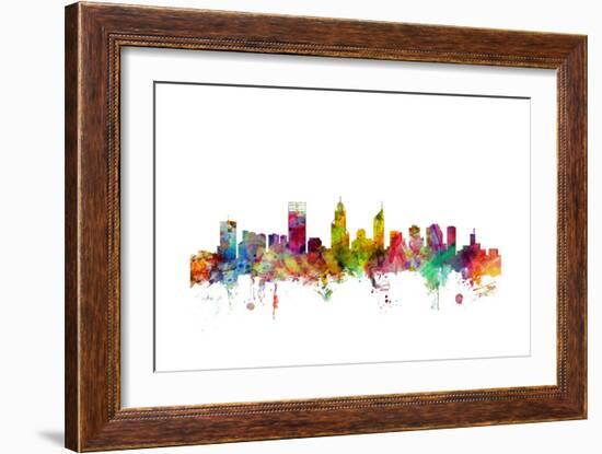 Perth Australia Skyline-Michael Tompsett-Framed Art Print