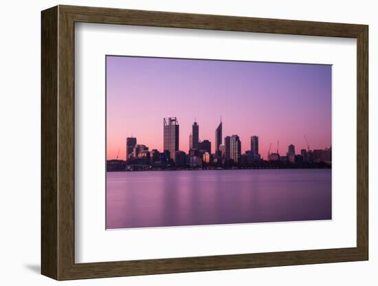 Perth City Skyline at Night-kjekol-Framed Photographic Print